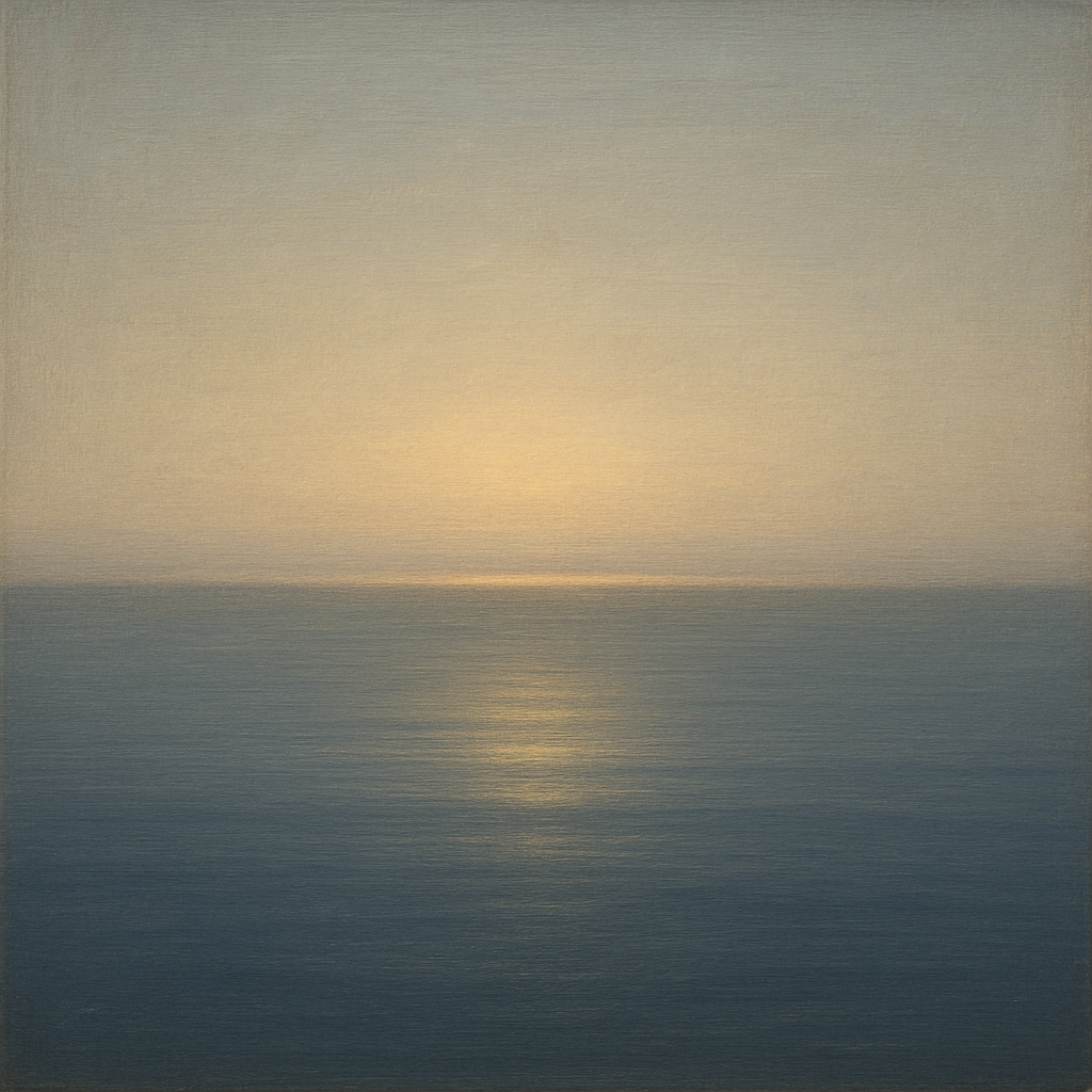 Mediterranean Dawn Horizon No. 6 - Modern Fine Art Oil Painting - View 1