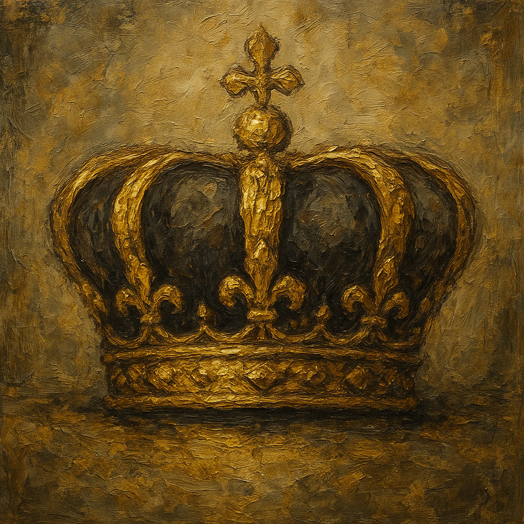 Sovereign Crown Abstract Luxury Oil Painting - View 1