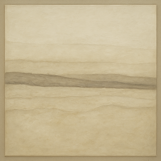 Raw Limestone Horizon & Washed Linen No. 3 Oil Painting 100% Hand Painted Oil on Belgian Linen Canvas, Original Fine Art Wall Decor