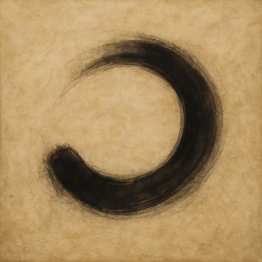 Aged Rice Paper & Charcoal Calligraphic Balance No. 24 Oil Painting 100% Hand Painted Oil on Belgian Linen Canvas, Original Fine Art Wall Decor
