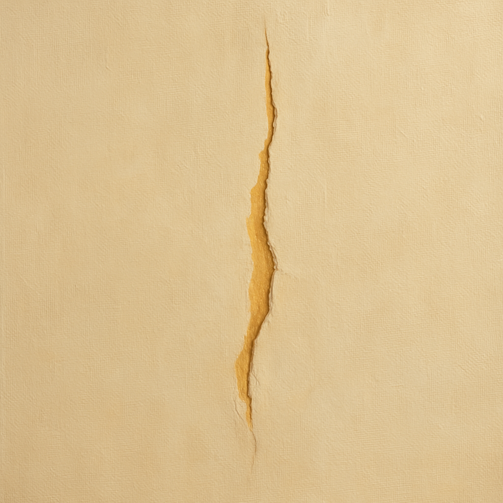 Tactile Stucco & Ochre Rift No. 9 - Modern Fine Art Oil Painting - View 1
