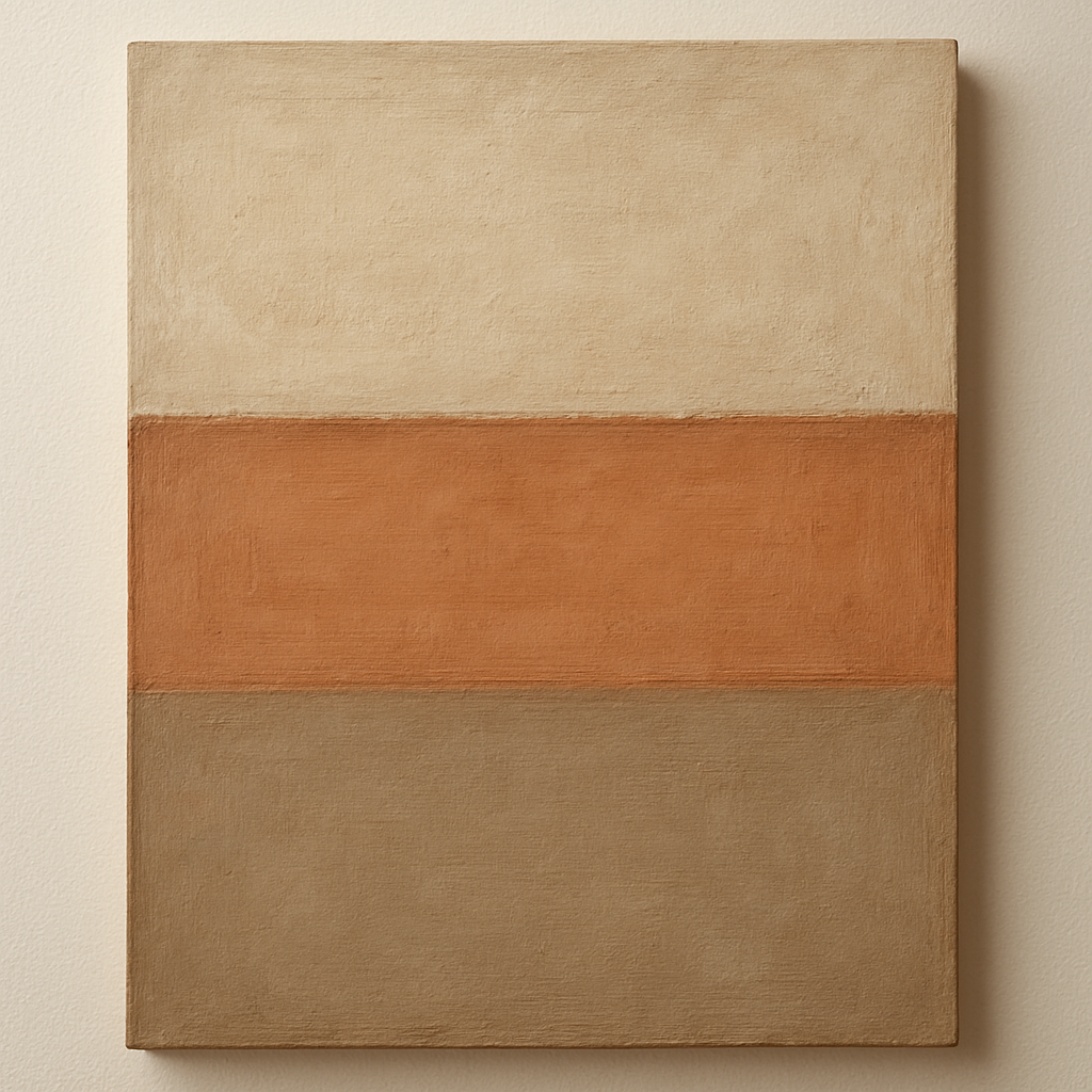 Aged Plaster & Sand Horizon No. 2 - Modern Fine Art Oil Painting - View 1