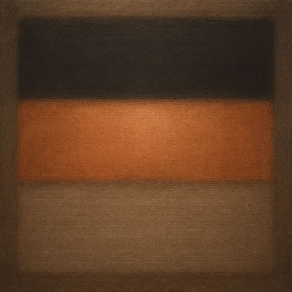 Charcoal Slate & Burnished Copper Horizon No. 13 Oil Painting 100% Hand Painted Oil on Belgian Linen Canvas, Original Fine Art Wall Decor