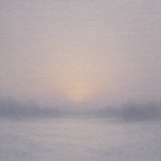 Winter Dawn Frost & Pale Silver Light No. 14 Oil Painting - View 1