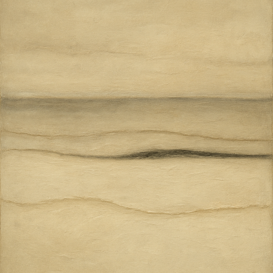 Raw Limestone Horizon & Washed Linen No. 19 Oil Painting 100% Hand Painted Oil on Belgian Linen Canvas, Original Fine Art Wall Decor