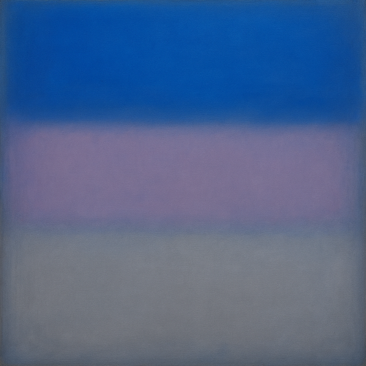 Cobalt Azure & Twilight Lavender Immersion No. 6 Oil Painting 100% Hand Painted Oil on Belgian Linen Canvas, Original Fine Art Wall Decor
