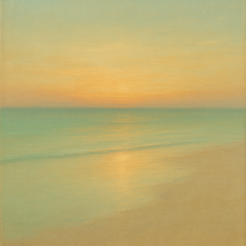 Golden Hour Surf Reflection No. 8 - Modern Fine Art Oil Painting - View 1