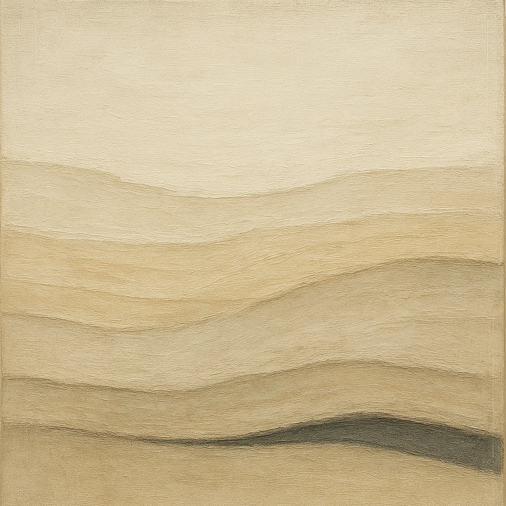 Raw Limestone Horizon & Washed Linen No. 8 Oil Painting 100% Hand Painted Oil on Belgian Linen Canvas, Original Fine Art Wall Decor