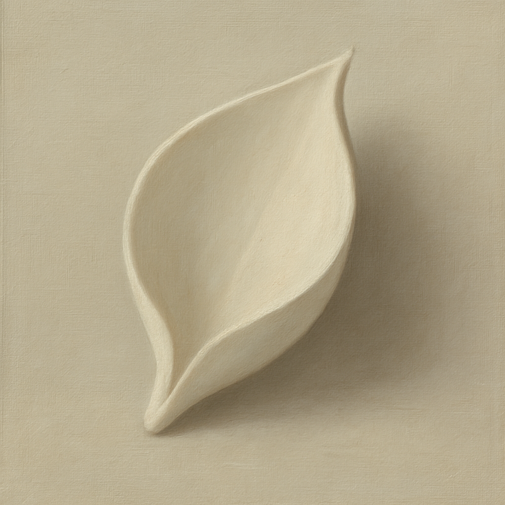 Sculpted Ivory Floral Contour No. 1 - Modern Fine Art Oil Painting - View 1