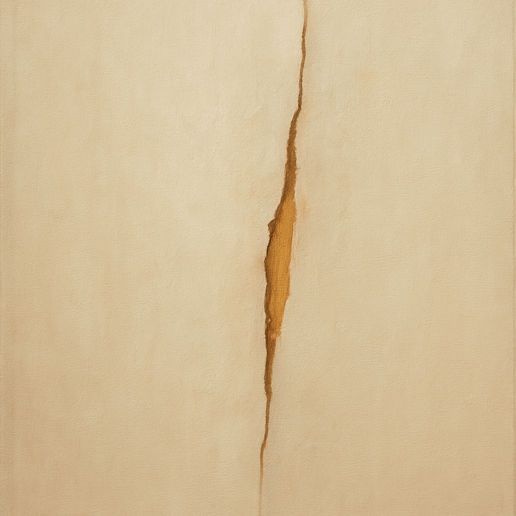 Tactile Stucco & Ochre Rift No. 9 - Modern Fine Art Oil Painting - View 1