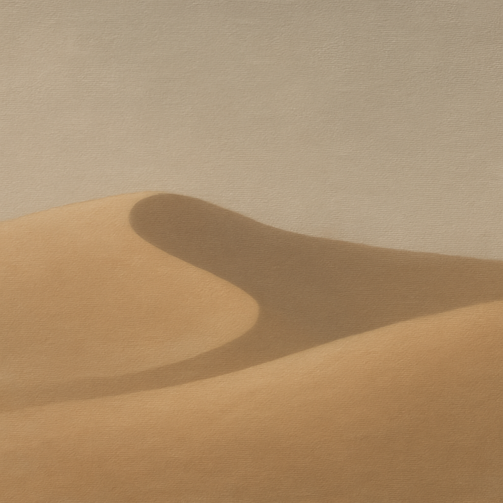 Muted Desert Dune Geometry No. 8 - Modern Fine Art Oil Painting - View 1