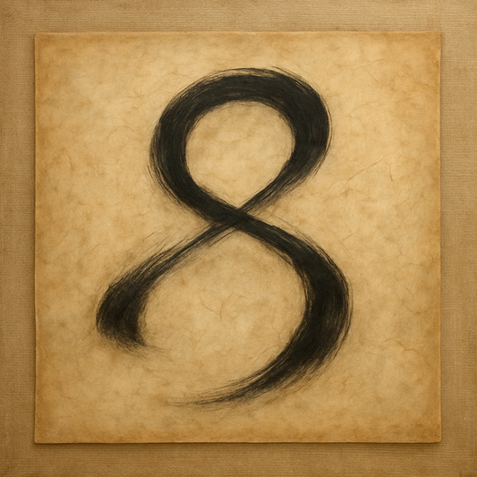 Aged Rice Paper & Charcoal Calligraphic Balance No. 9 Oil Painting 100% Hand Painted Oil on Belgian Linen Canvas, Original Fine Art Wall Decor