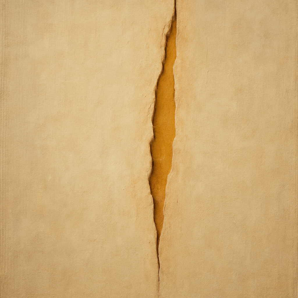 Tactile Stucco & Ochre Rift No. 9 - Modern Fine Art Oil Painting - View 1
