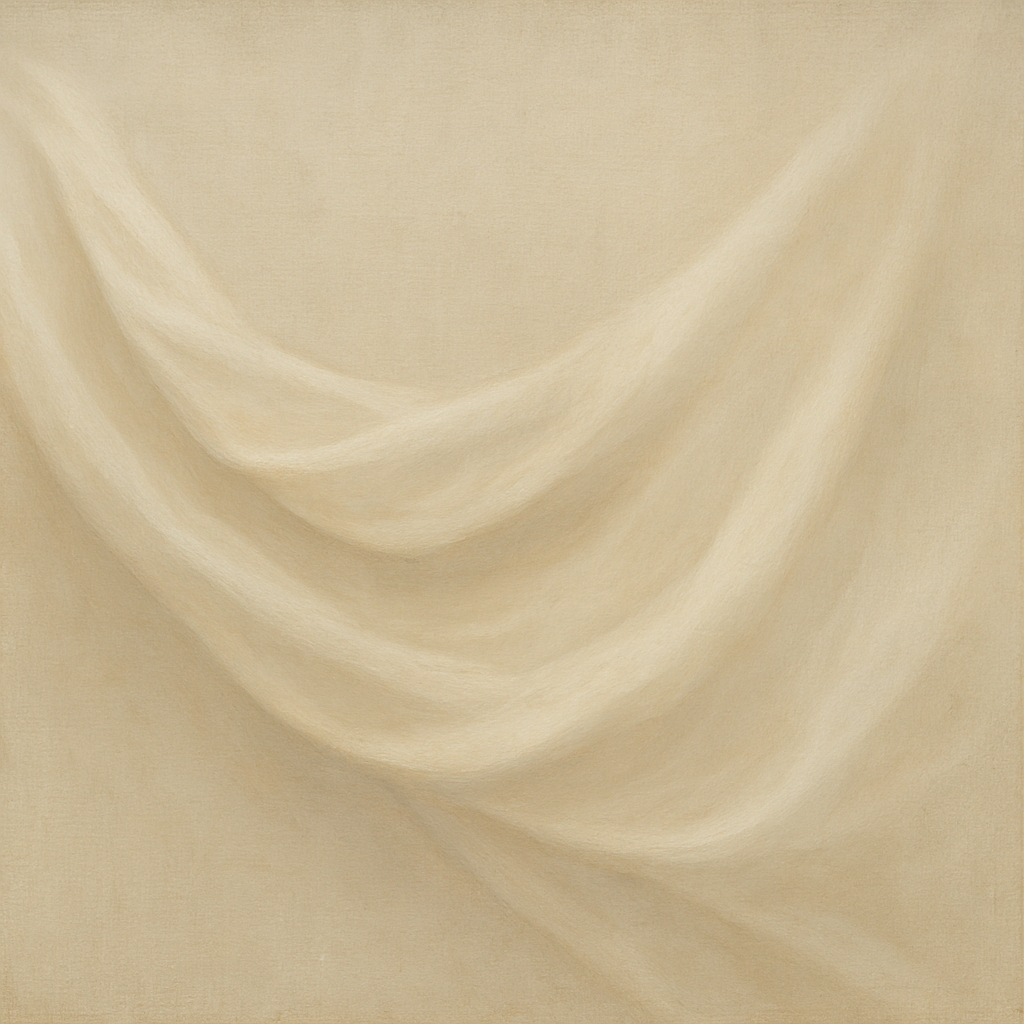 Alabaster Linen Texture Fold No. 4 - Modern Fine Art Oil Painting - View 1