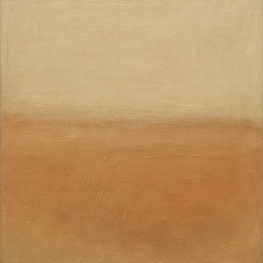 Earthy Raw Linen Texture Field No. 4 - Modern Fine Art Oil Painting - View 1
