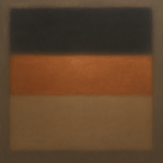 Charcoal Slate & Burnished Copper Horizon No. 11 Oil Painting 100% Hand Painted Oil on Belgian Linen Canvas, Original Fine Art Wall Decor