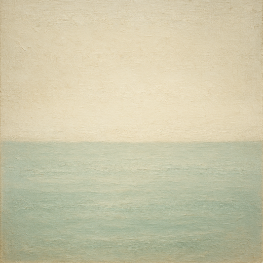 Atmospheric Coastal Horizon Oil Painting - 100% Hand-Painted Master Oil Painting