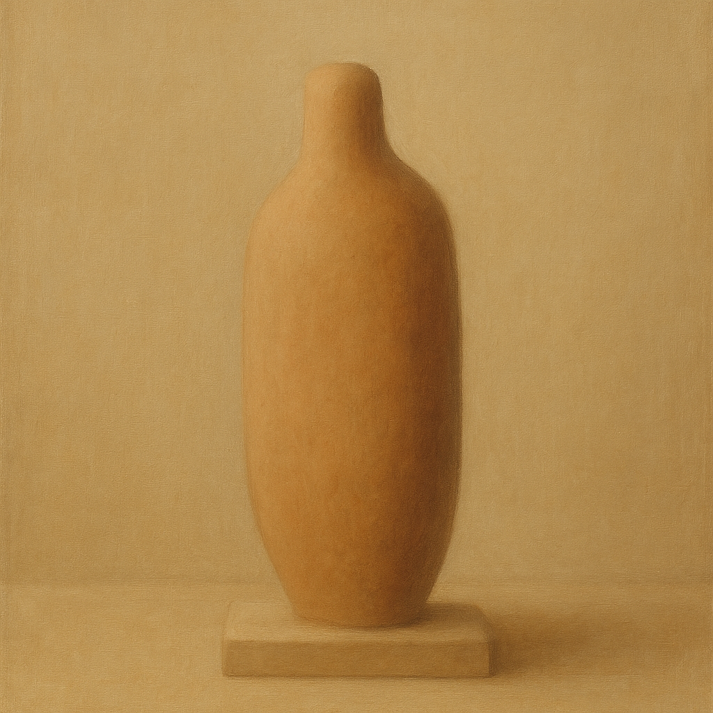 Sculpted Clay Monolith No. 7 - Modern Fine Art Oil Painting - View 1