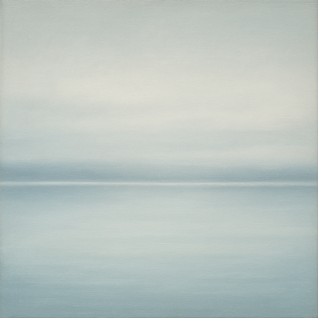 Glass Horizon over Quiet Arctic Waters No. 7 Oil Painting - View 1