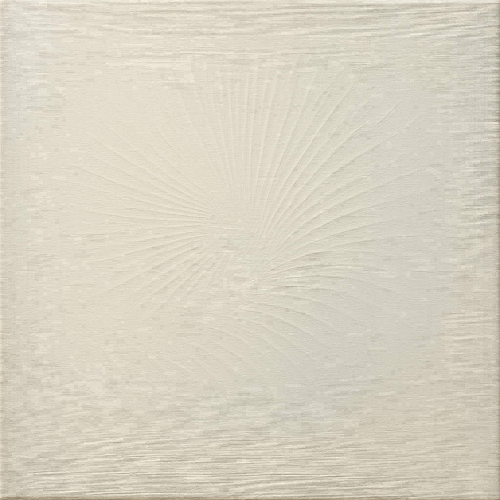 Radial Sunburst Plaster Ridge No. 5 - Modern Fine Art Oil Painting - View 1