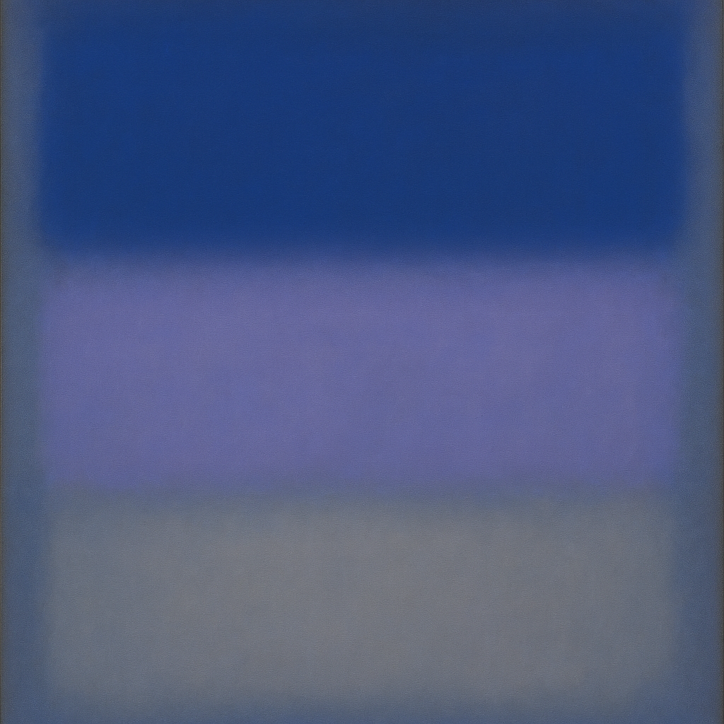 Cobalt Azure & Twilight Lavender Immersion No. 25 Oil Painting - View 1