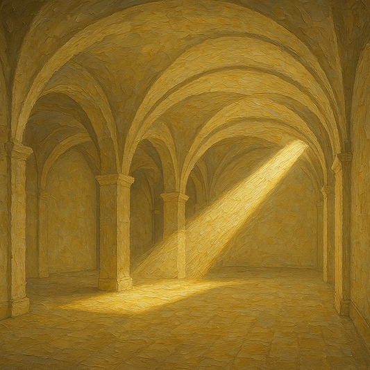 Modernist Vaulted Gallery Light Beam No. 3 Oil Painting - 100% Hand-Painted Master Oil Painting