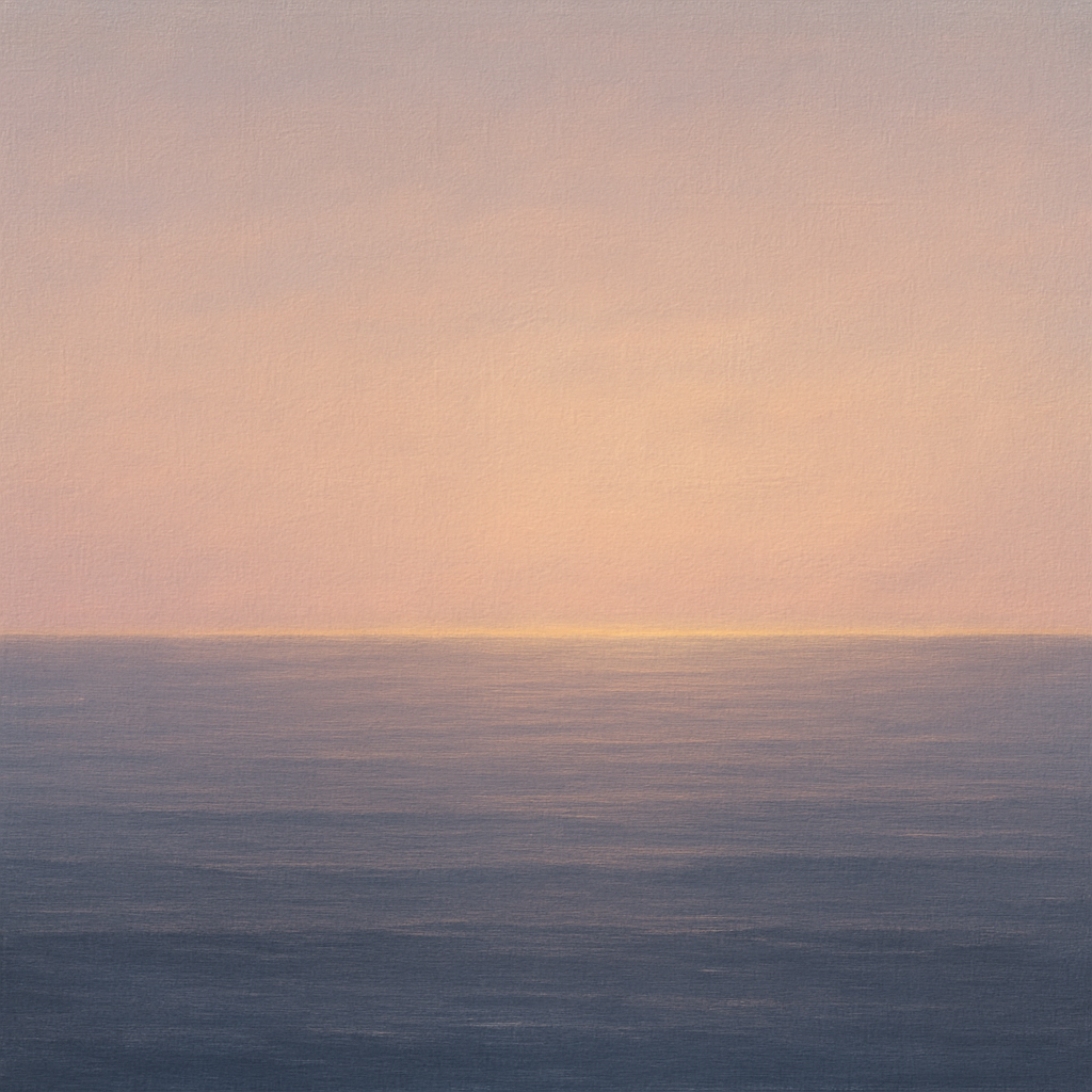 Mediterranean Dawn Horizon No. 6 - Modern Fine Art Oil Painting - View 1