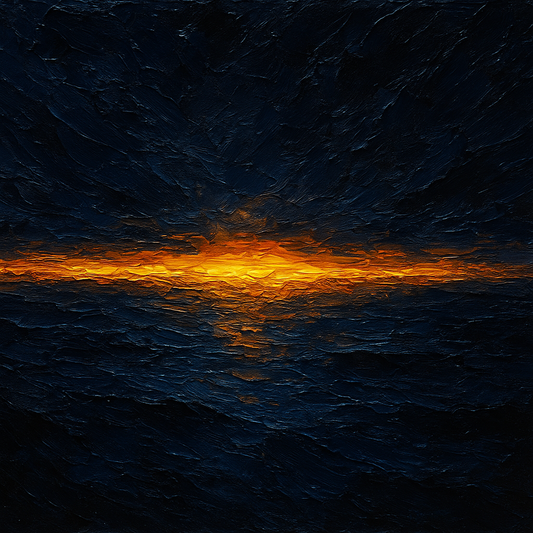 Luminescent Horizon Modern Abstract Oil Painting - 100% Hand-Painted Master Oil Painting