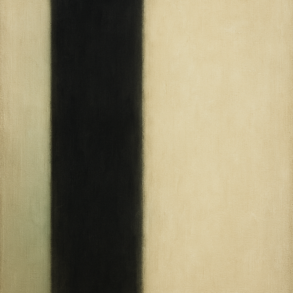 Deep Charcoal & Bone Monolith No. 1 - Modern Fine Art Oil Painting - View 1