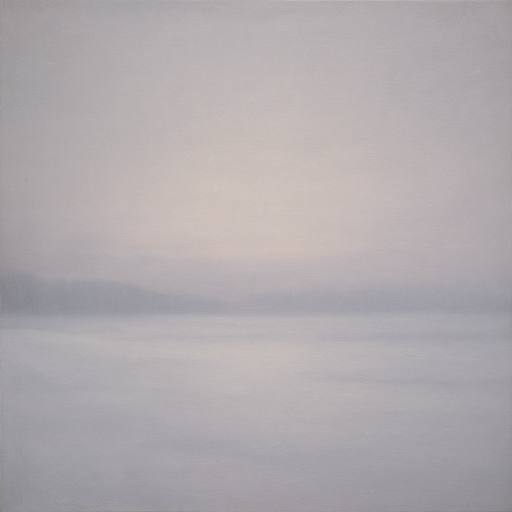 Winter Dawn Frost & Pale Silver Light No. 20 Oil Painting - View 1